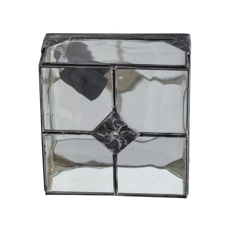 Plafón Estepa plata 2xE27 Fabrilamp